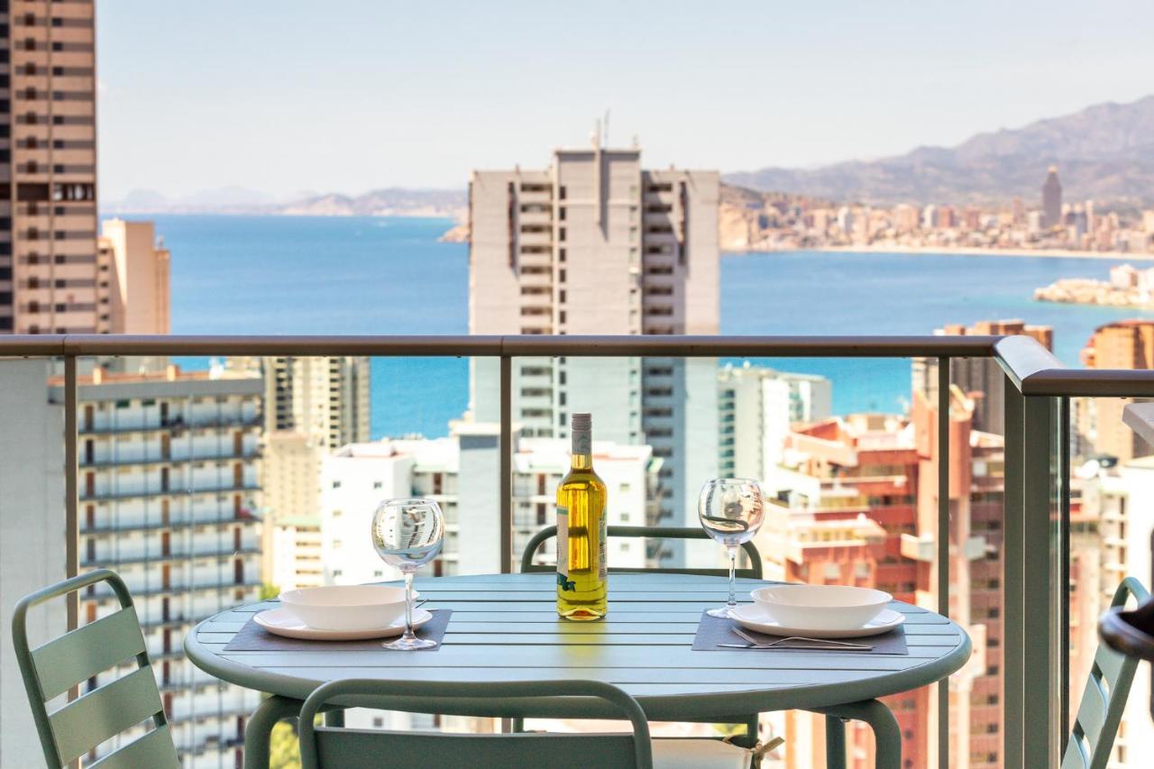 Terraza privada con vistas panorámicas Benidorm Exterior foto