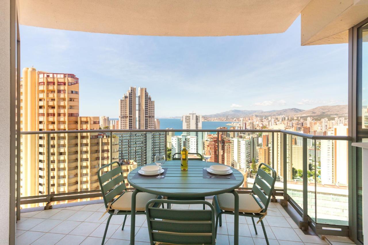 Terraza privada con vistas panorámicas Benidorm Exterior foto