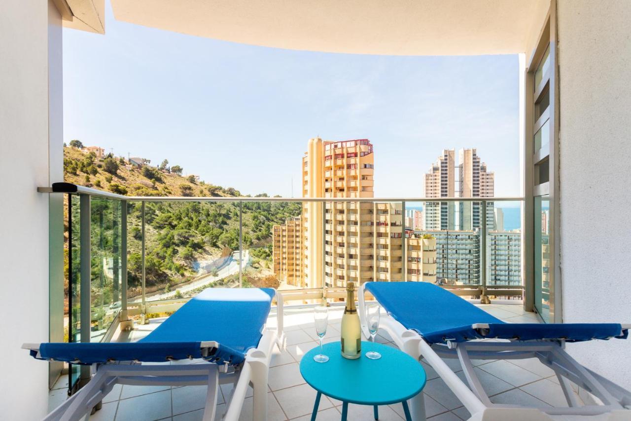 Terraza privada con vistas panorámicas Benidorm Exterior foto